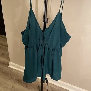 Gorgeous Teal Peplum Style Cami